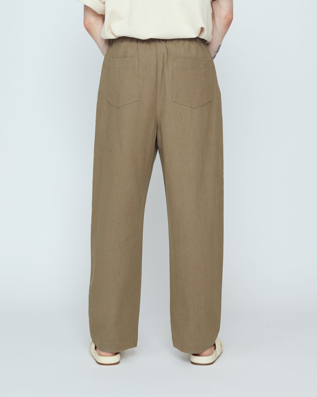 Signature Curve Legged Trouser - Canvas Edition - Moss Brown