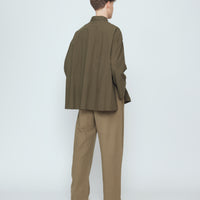 Papery 3/4 Button Up - SS26 - Olive