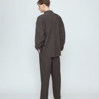 Elastic Dropped Crotch Trouser- SS26 - Olive Gray