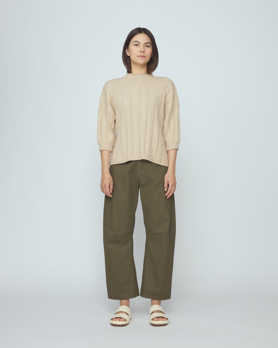 Mid Poet Mockneck Sweater - SS26 - Chickpea