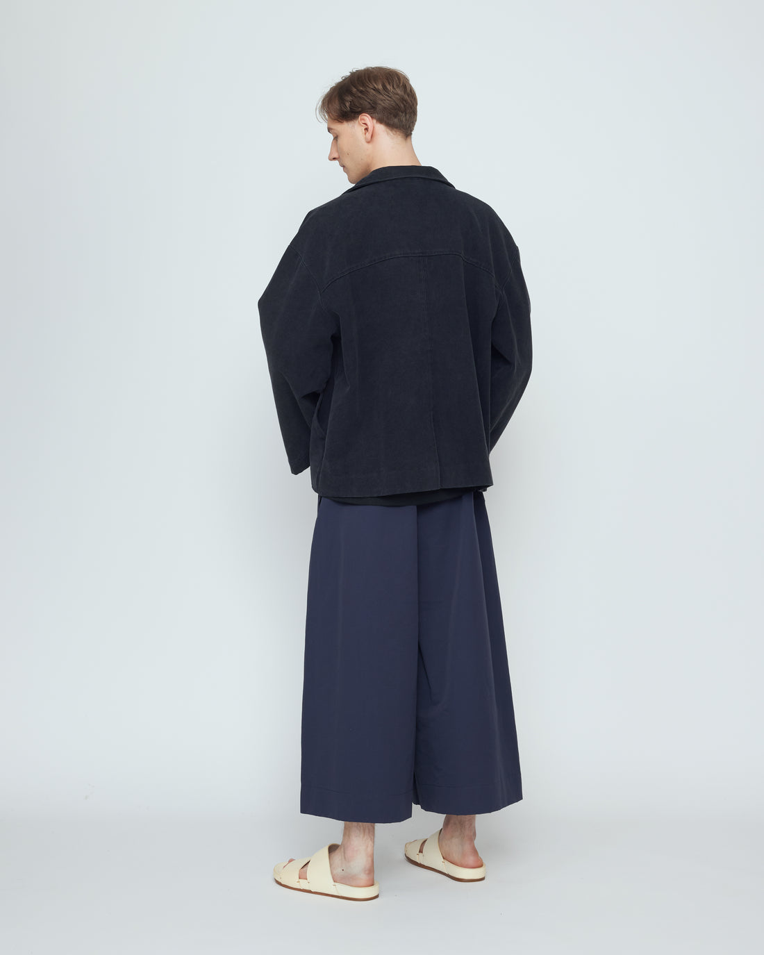 Lapel Short Coat - SS26 - Washed Black