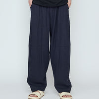Elastic Panel Barrel Trouser - SS26 - Navy Black