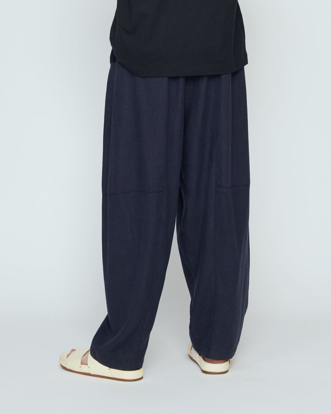 Elastic Panel Barrel Trouser - SS26 - Navy Black