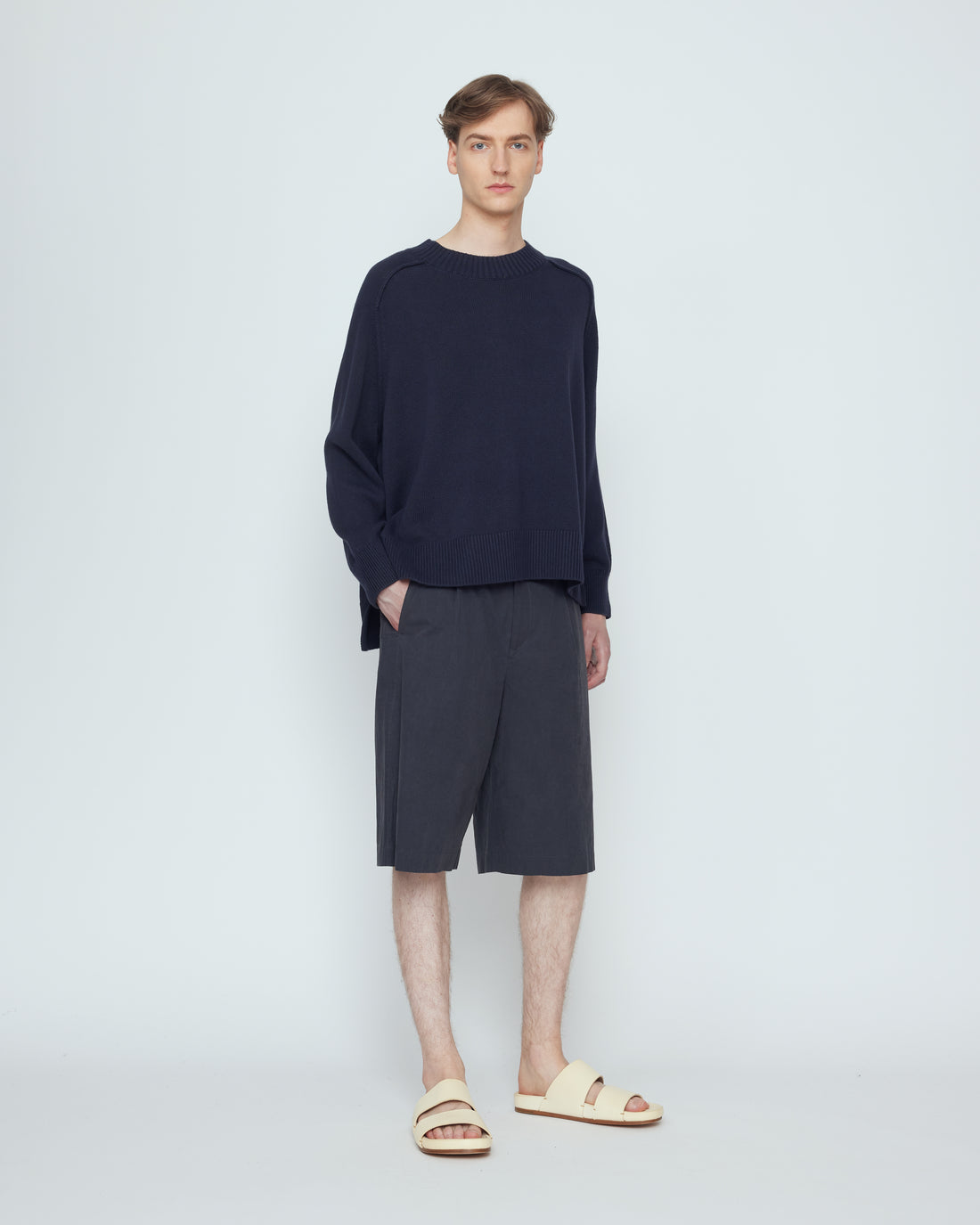 Roll Seam Pull Over - SS26 - Navy