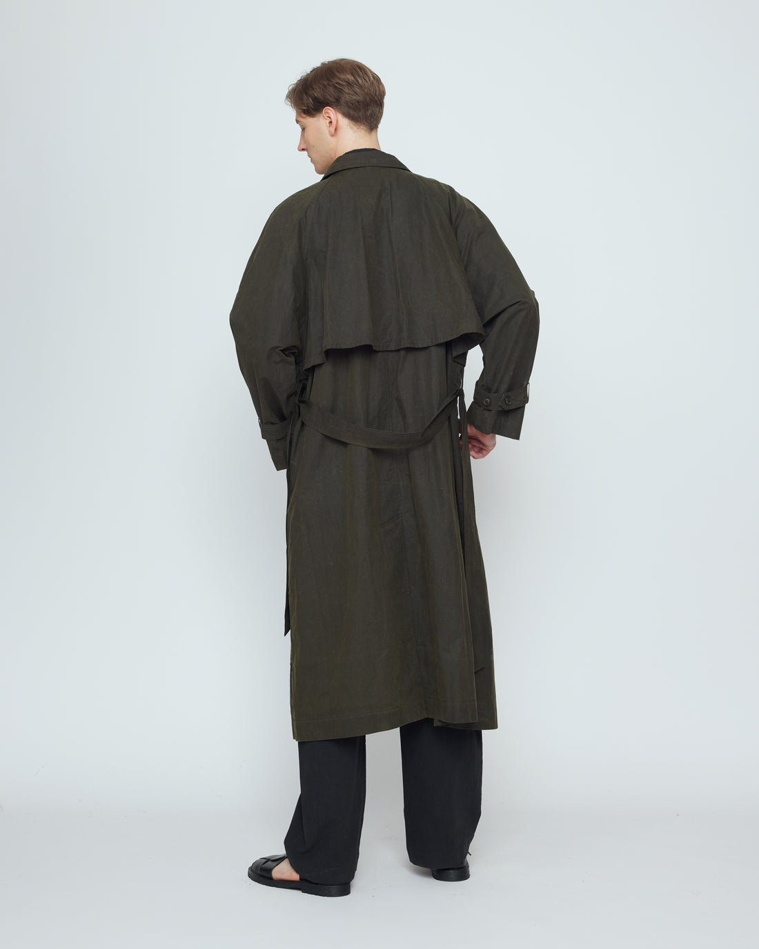 Long Rain Trench - Waxed Edition - SS26 - Deep Olive