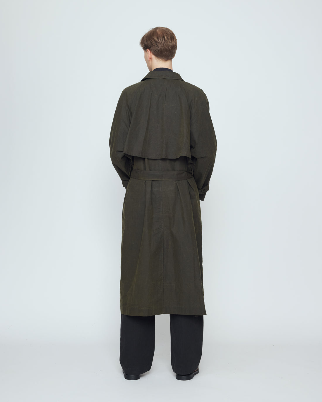 Long Rain Trench - Waxed Edition - SS26 - Deep Olive