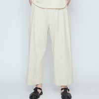 Signature Pleated Trouser - Canvas Edition - Oatmeal