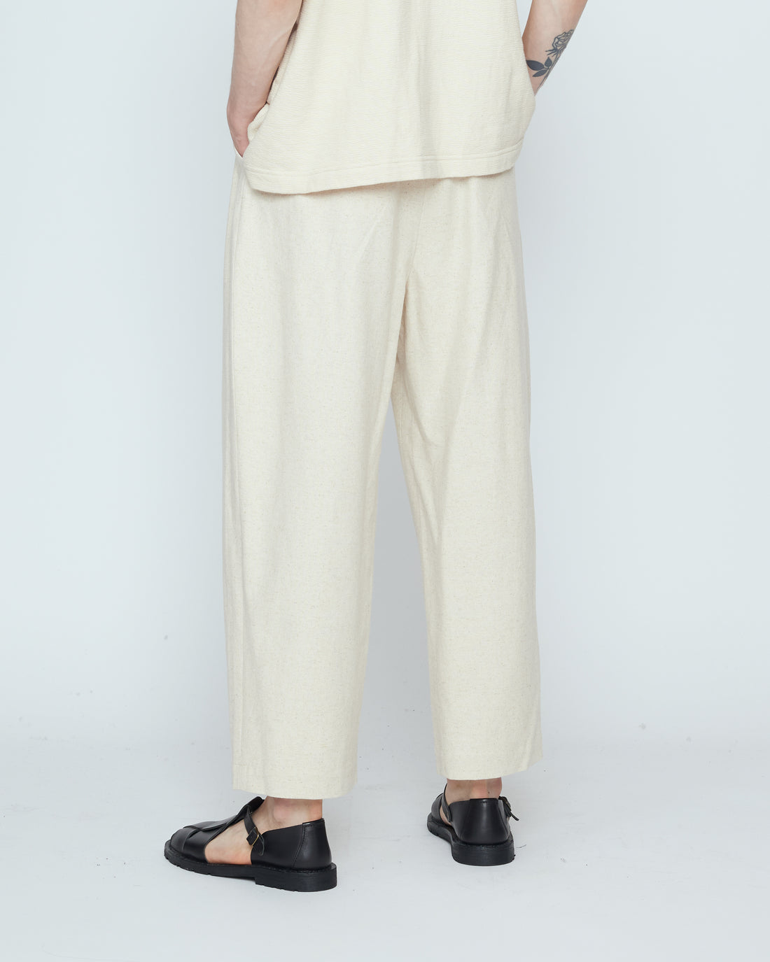 Signature Pleated Trouser - Canvas Edition - Oatmeal