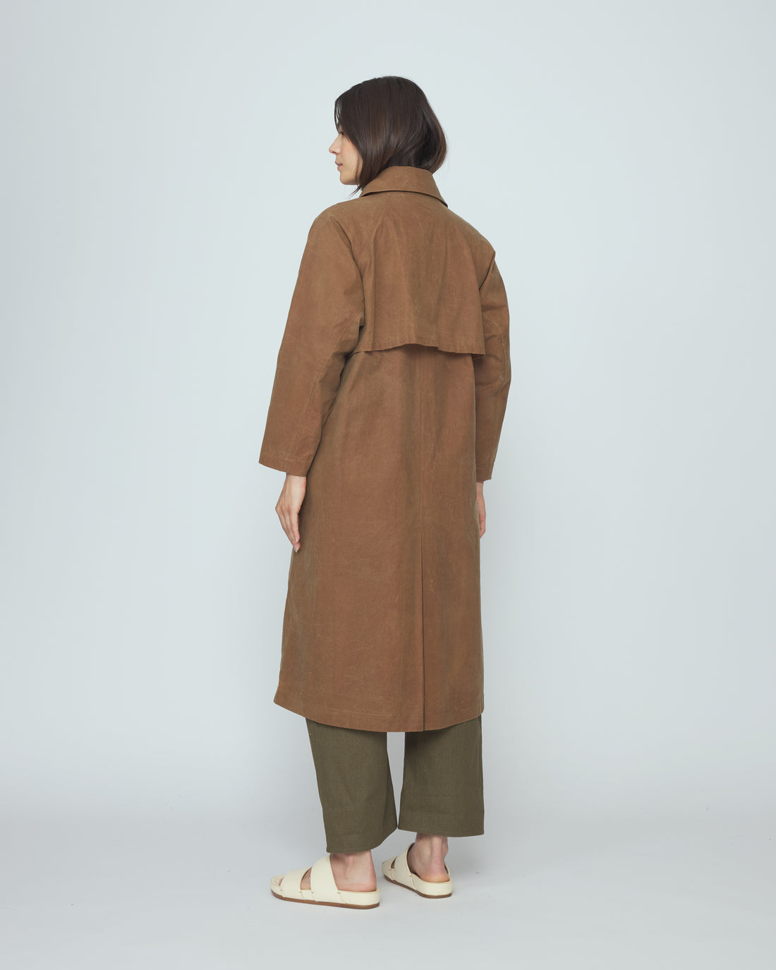 Spring Trench Overcoat - Waxed Edition - SS26 - Pecan Brown