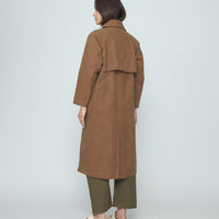 Spring Trench Overcoat - Waxed Edition - SS26 - Pecan Brown