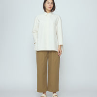 Papery 3/4 Button Up - SS26 - Rice White