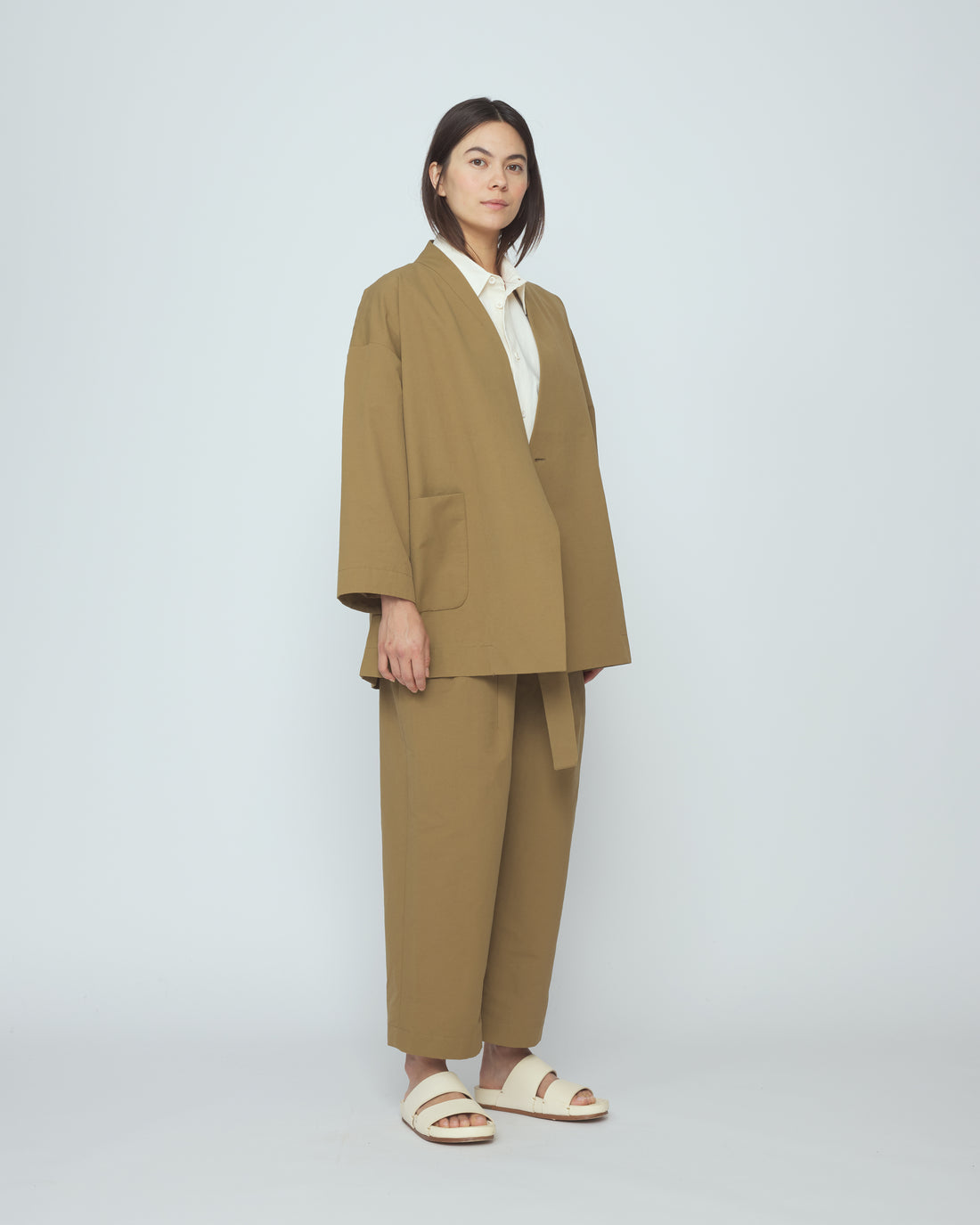 Spring Wrap Coat - SS26 - Tan Brown