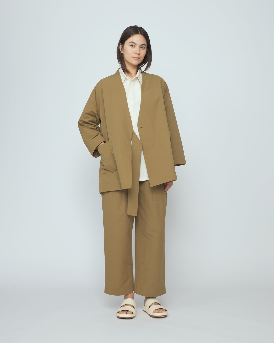 Spring Wrap Coat - SS26 - Tan Brown
