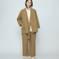 Spring Wrap Coat - SS26 - Tan Brown