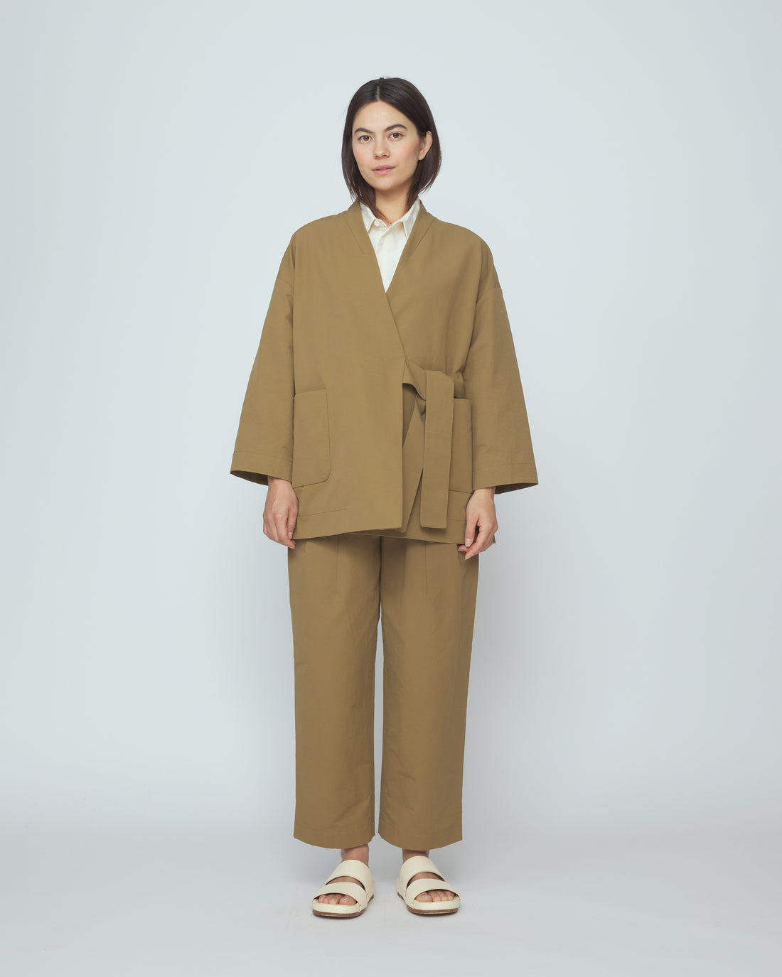 Spring Wrap Coat - SS26 - Tan Brown