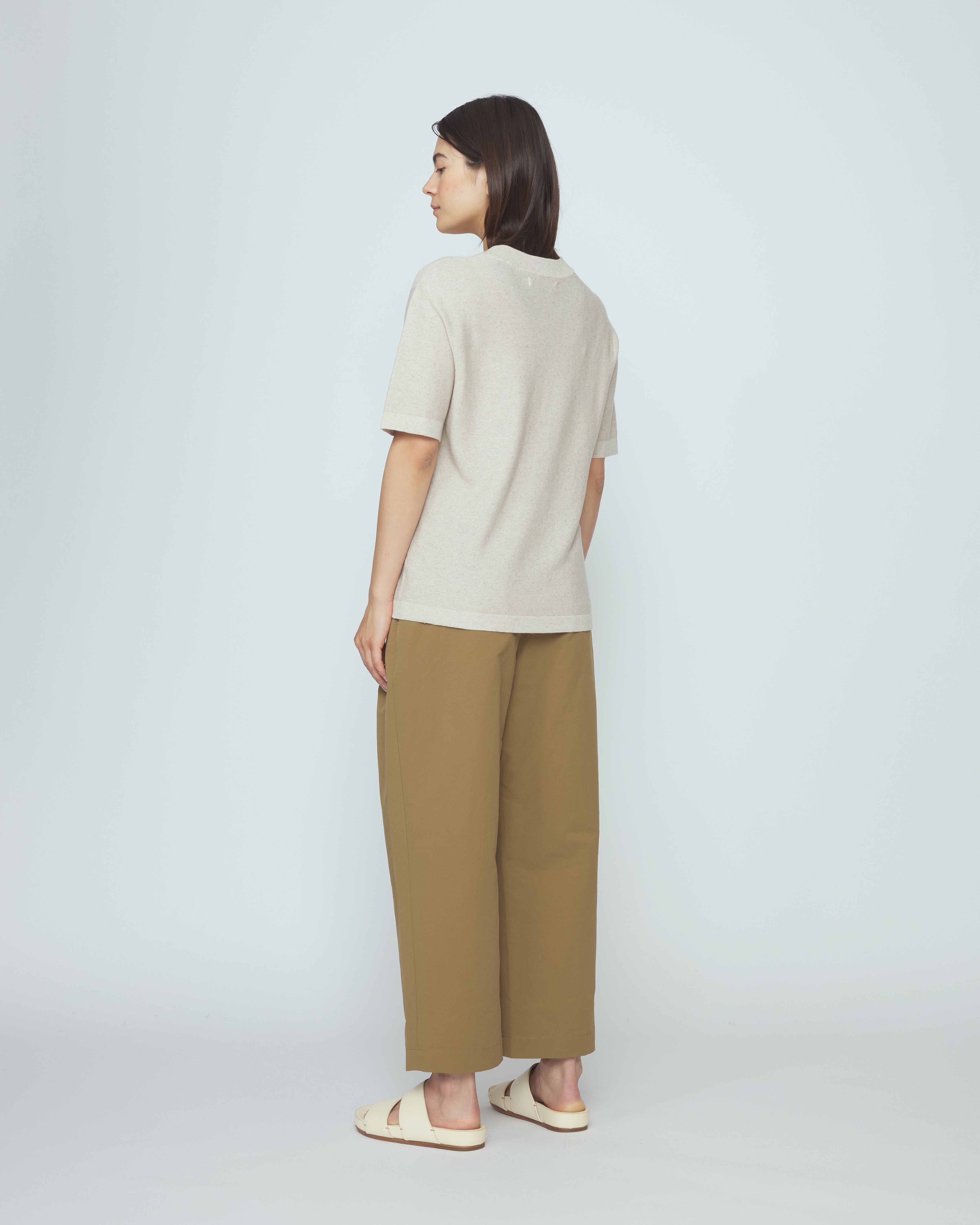 Fine Knit Tee - SS26 - Speckle Beige