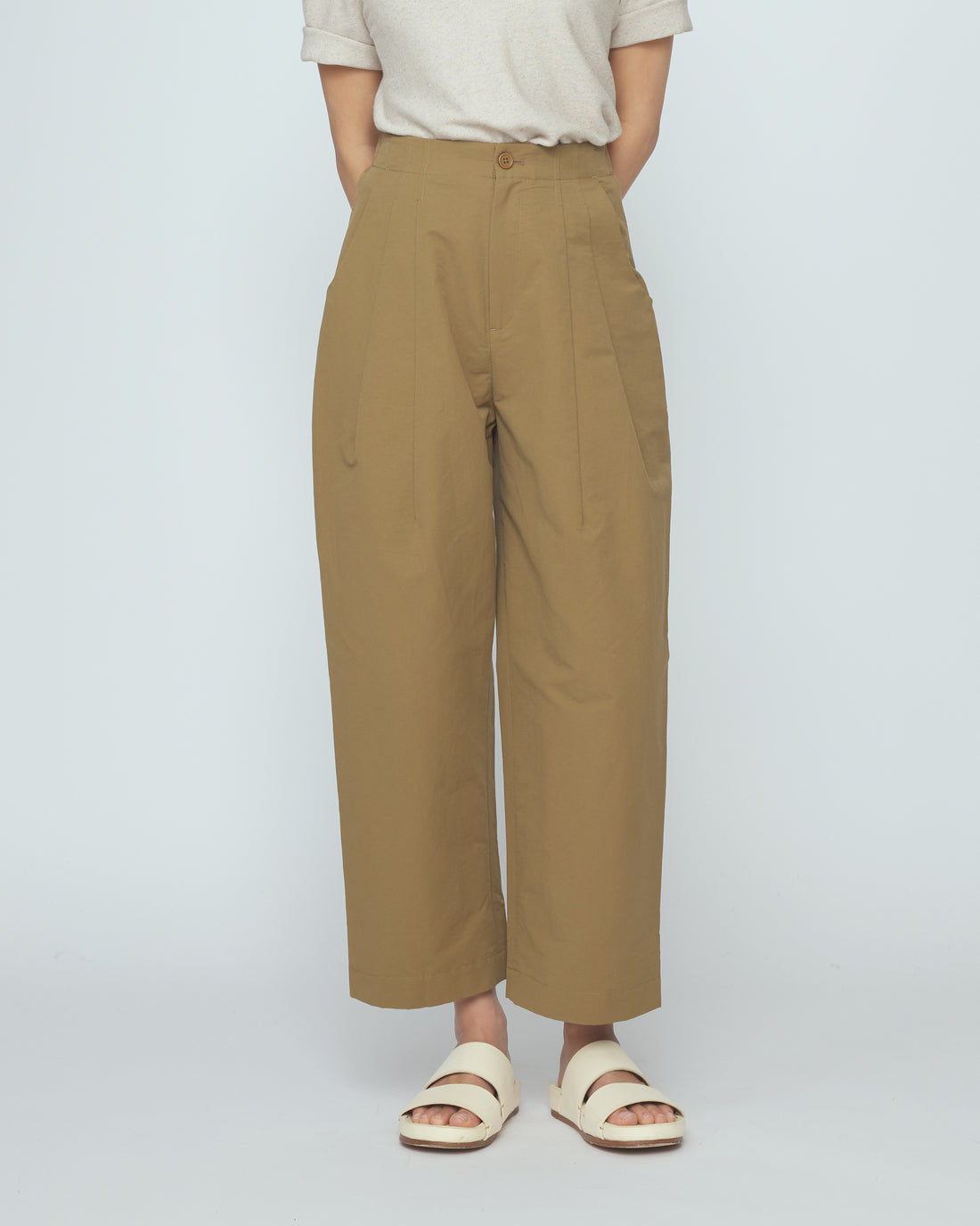 Spring Pleated Trouser - SS26 - Tan Brown