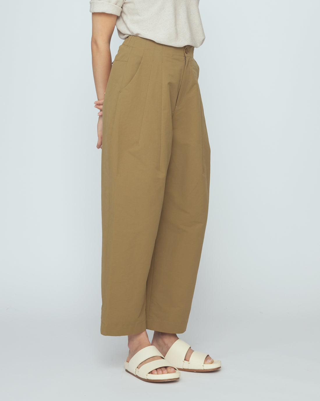 Spring Pleated Trouser - SS26 - Tan Brown