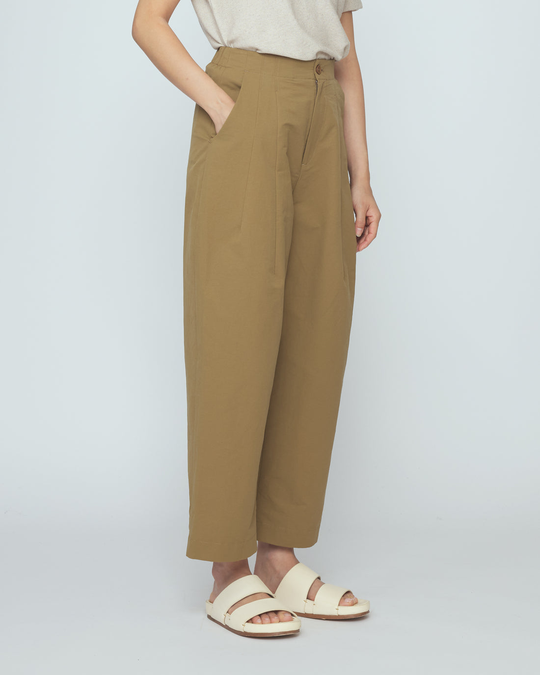 Spring Pleated Trouser - SS26 - Tan Brown