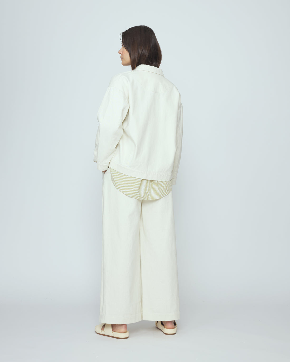 Signature Panel Pockets Jacket - Spring Edition - Pearl White