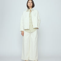 Signature Panel Pockets Jacket - Spring Edition - Pearl White