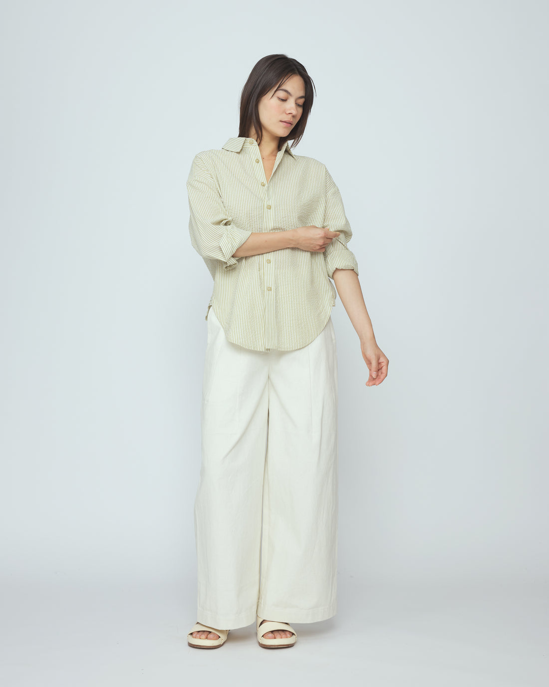 Striped Dolman Shirt - SS26 - Mustard Stripes