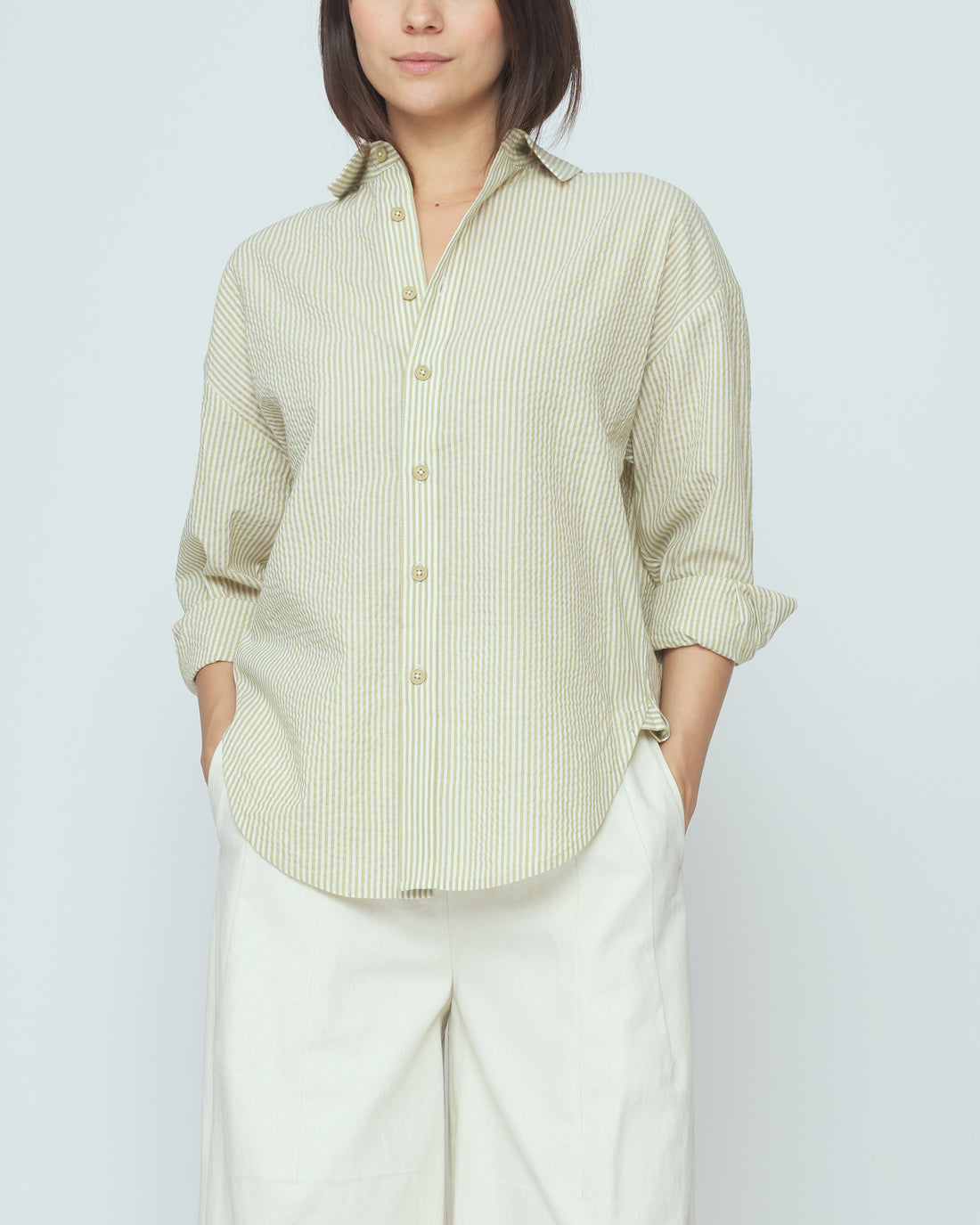 Striped Dolman Shirt - SS26 - Mustard Stripes