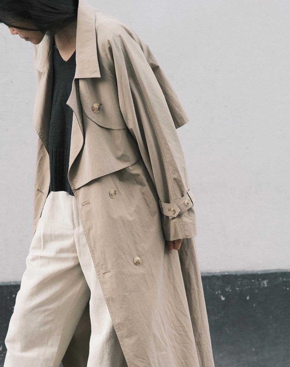 Spring Long Trench - SS23 - Tan