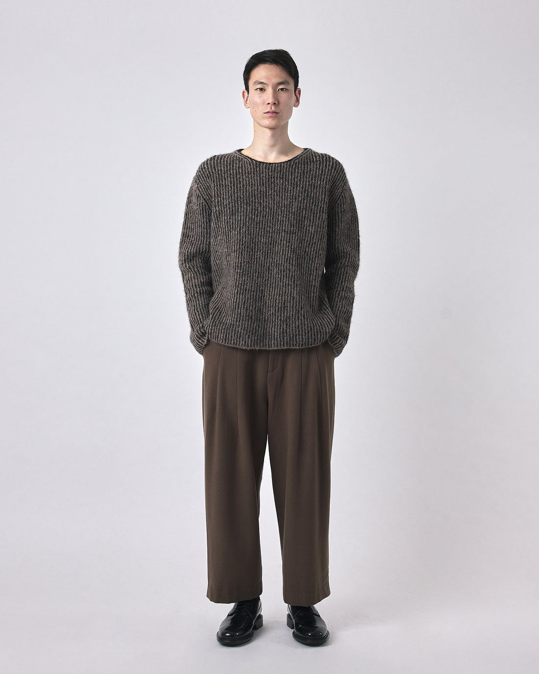 Wool Pleated Trouser - FW23 - Umber