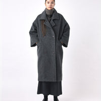 Oversized Wool Coat - FW23 - Heather Gray