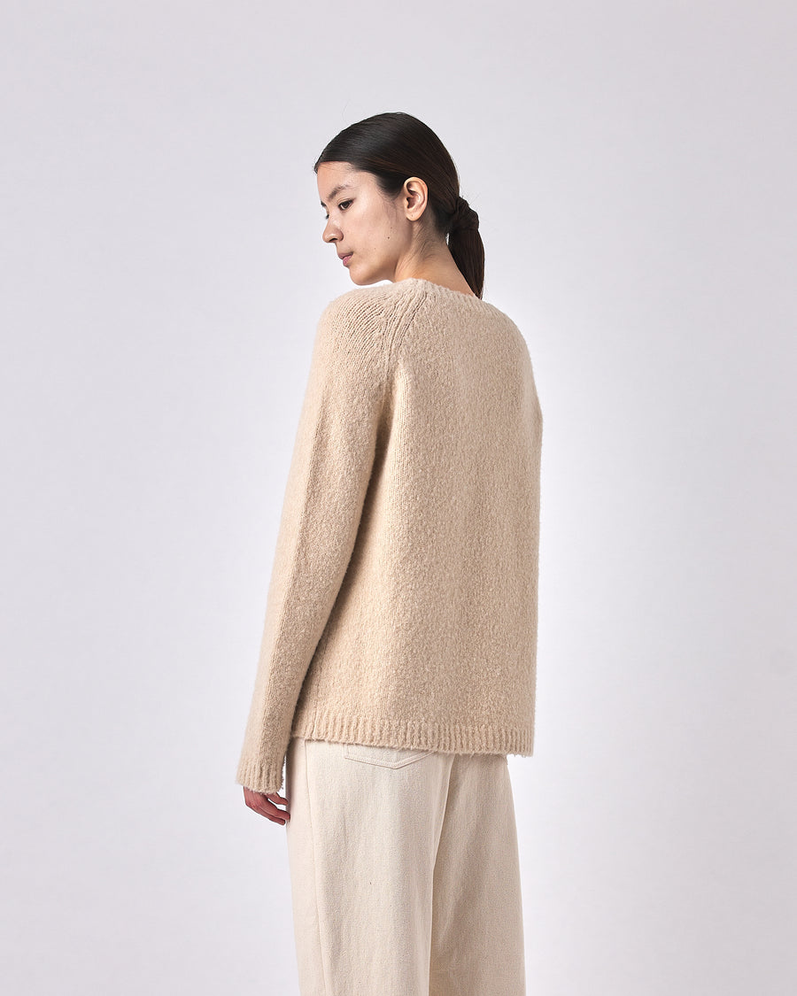 Chunky Crewneck Pullover - FW23 - Ivory Beige