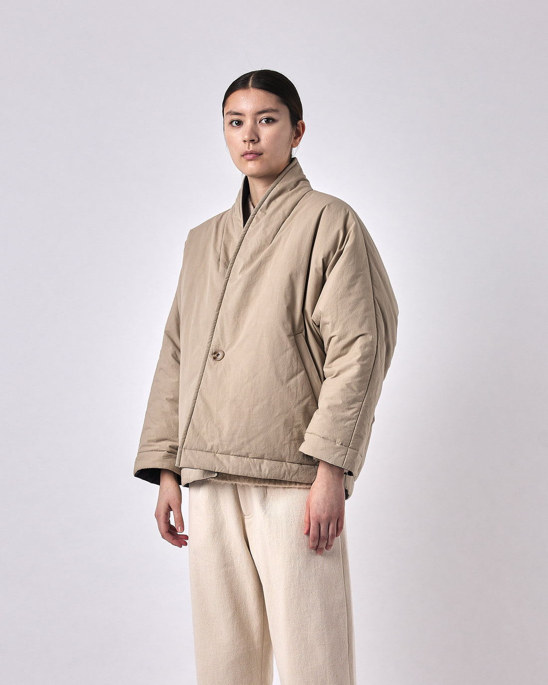 Reversible Padded Blazer - FW23 - Beige & Navy
