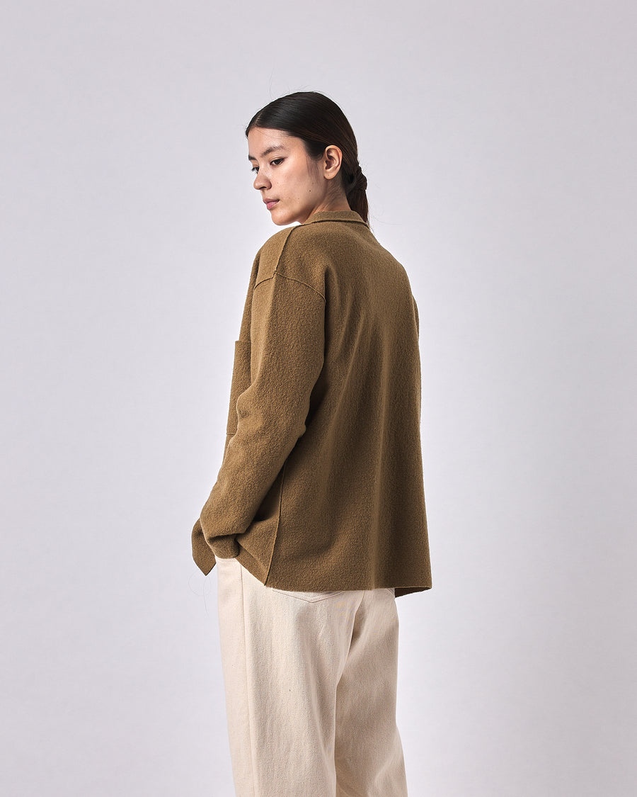 Boiled Wool Shirt - FW23 - Kelp
