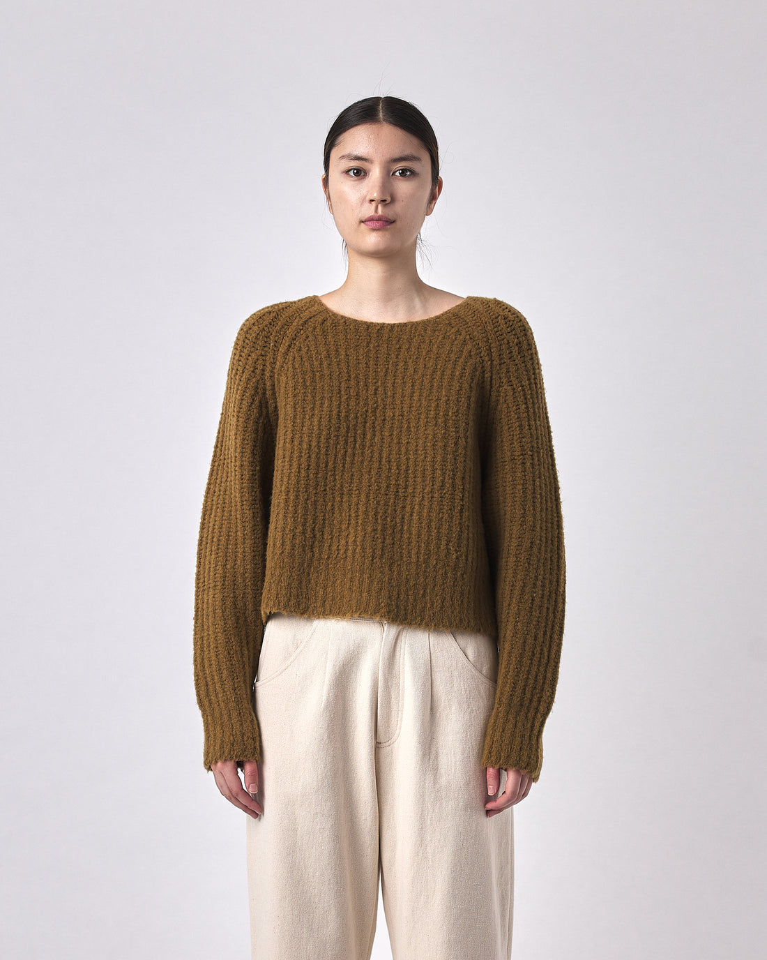 Chunky Cropped Sweater - FW23 - Dijon
