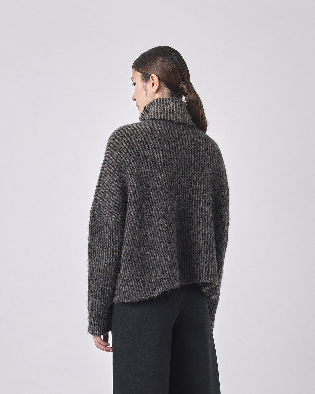 Alpaca Striped Turtleneck - FW23 - Dark Stripes