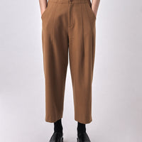 Wool Pleated Trouser - FW23 - Tan