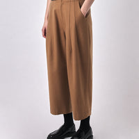 Wool Pleated Trouser - FW23 - Tan