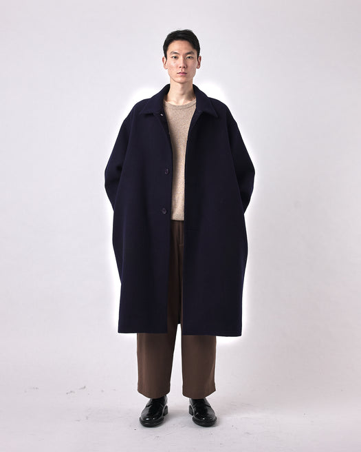 Cuffed Wool Coat - FW23 - Navy