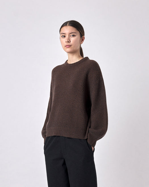 Merino Striped Poet Sweater - FW23 - Brown