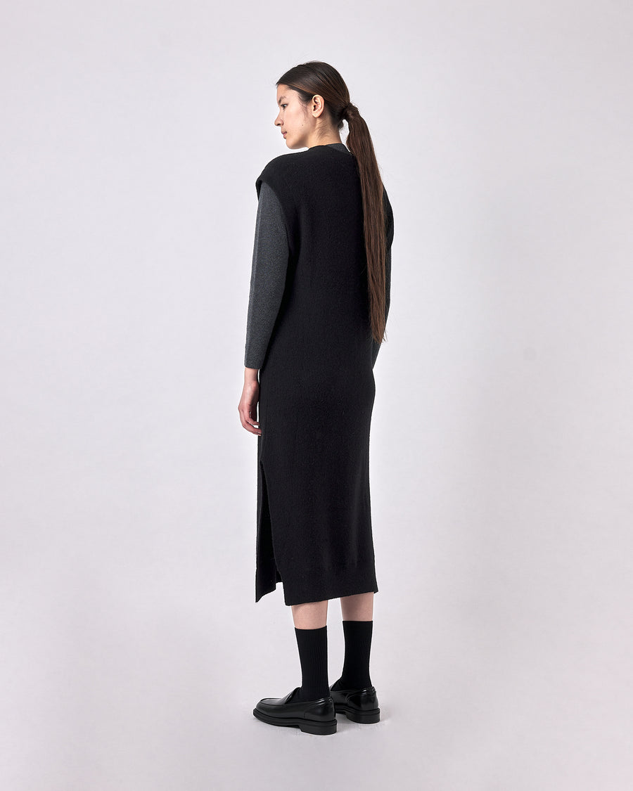 Slit Vest Knit Dress - FW23 - Black