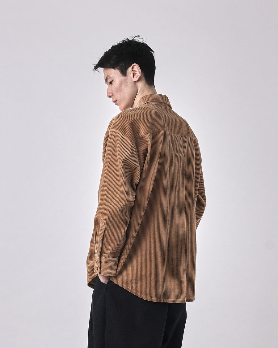 Corduroy Unisex Dolman Shirt - FW23 - Tobacco
