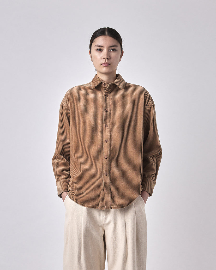 Corduroy Unisex Dolman Shirt - FW23 - Tobacco