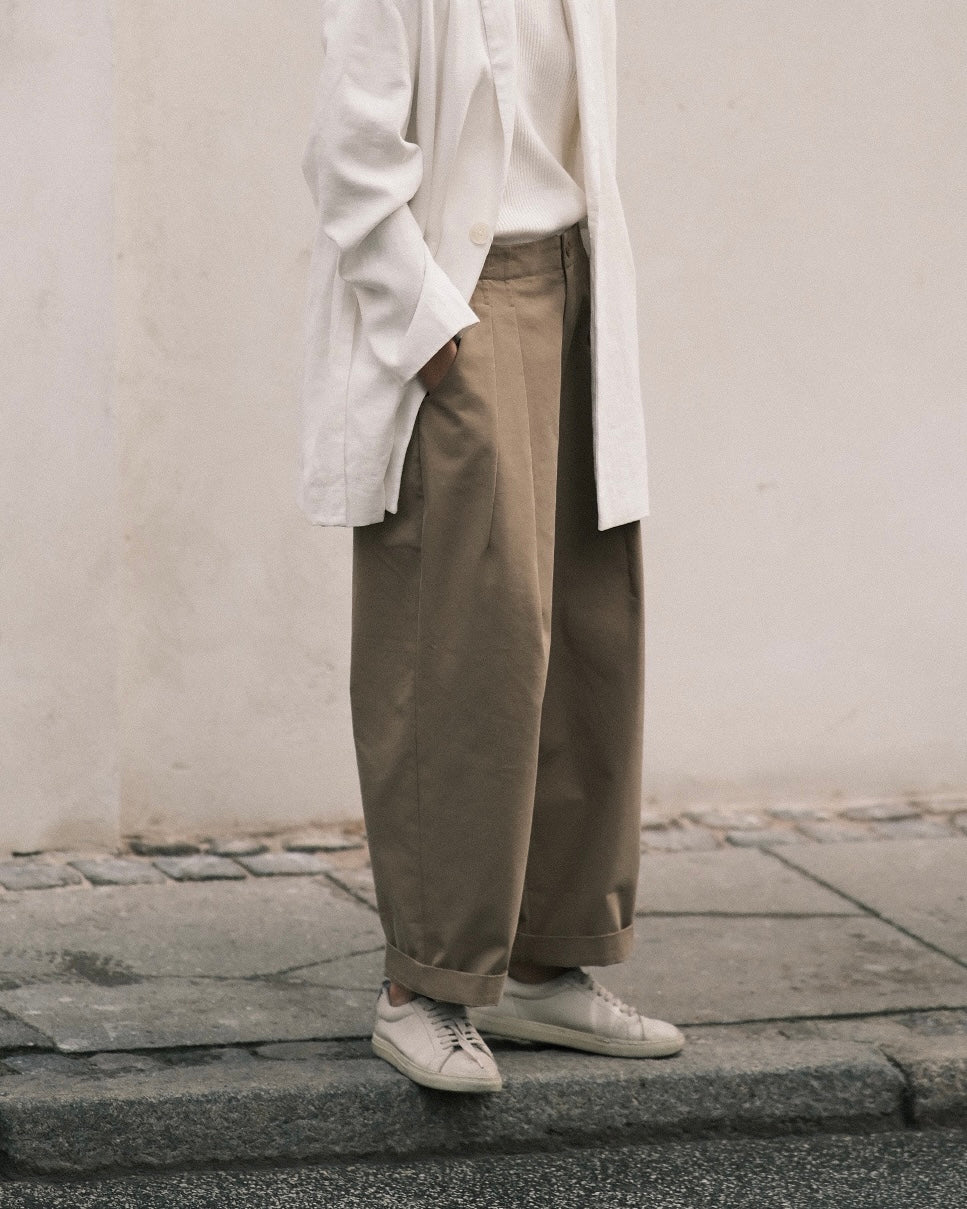 Pleated Trouser - 2023 Spring Edition - SS23 - Tan