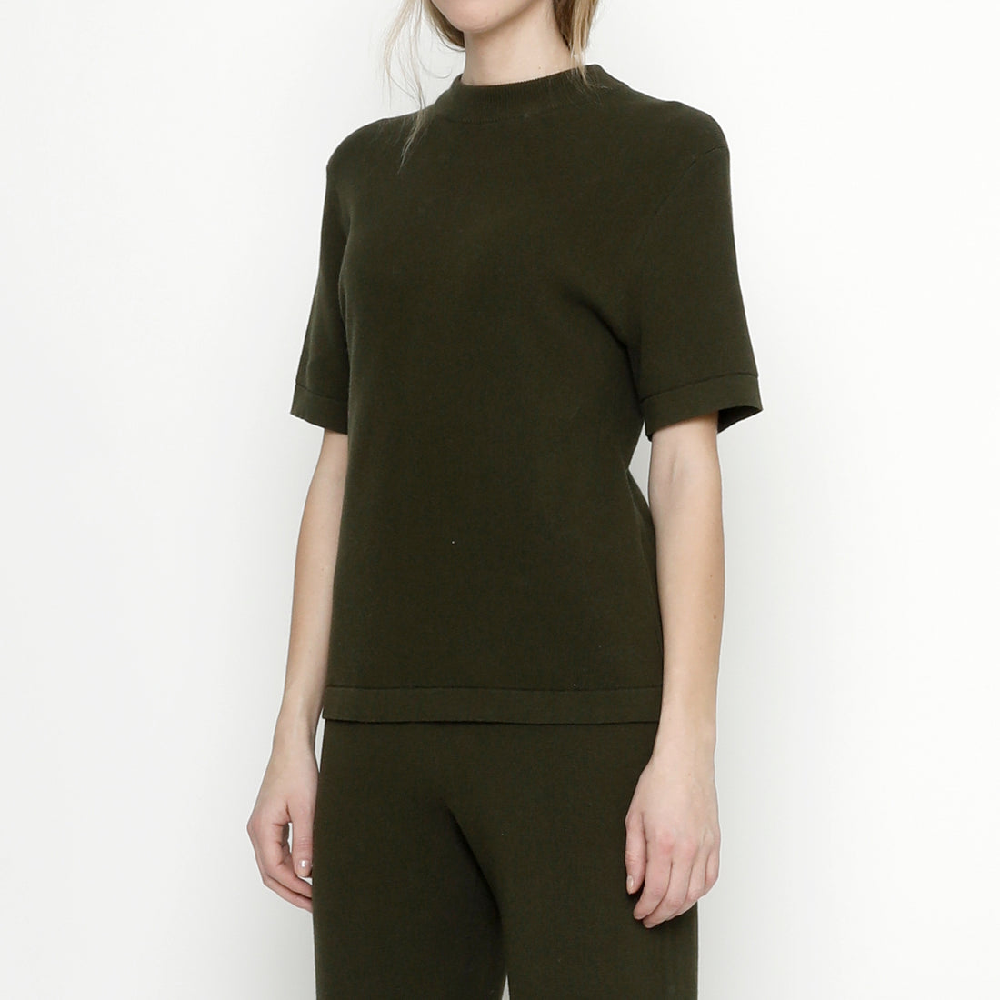 Fine Knit Mock-Neck - Olive