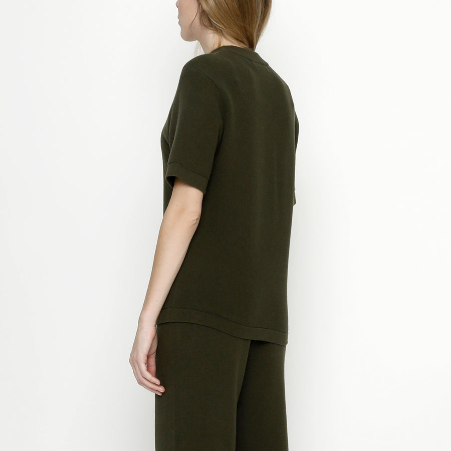 Fine Knit Mock-Neck - Olive