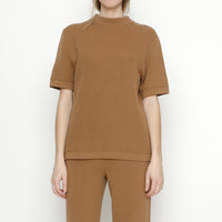 Fine Knit Mock-Neck - Bronze