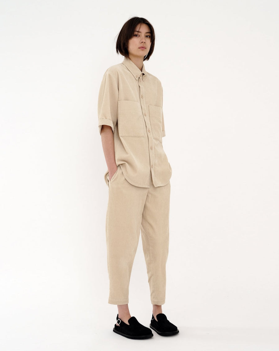 Double Pockets Corduroy Shirt - FW22 - Antique White