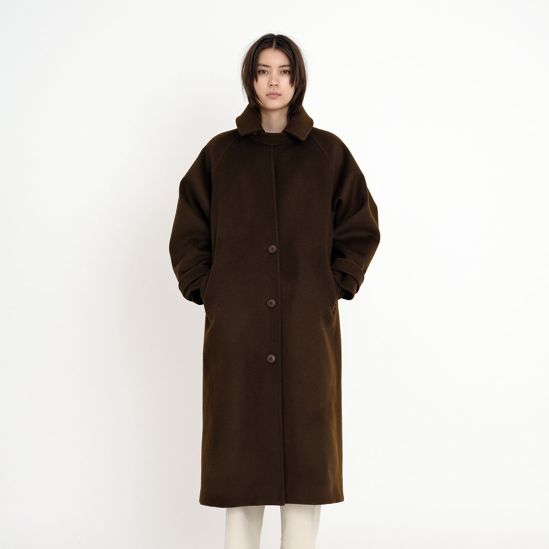 Balmacaan Wool Coat - FW22 - Deep Walnut