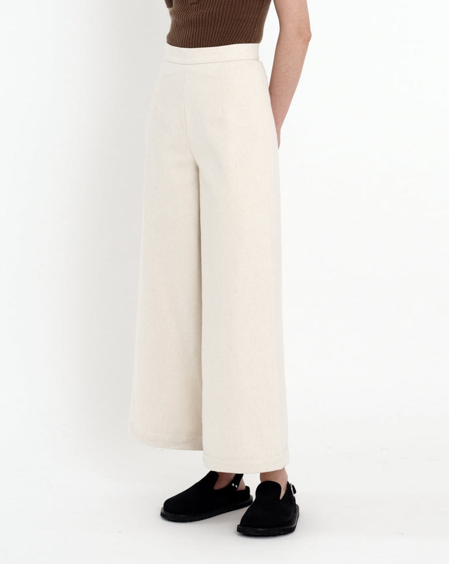 Wide-Legged Trouser - Heavy Canvas Edition - FW22 - Bone-White