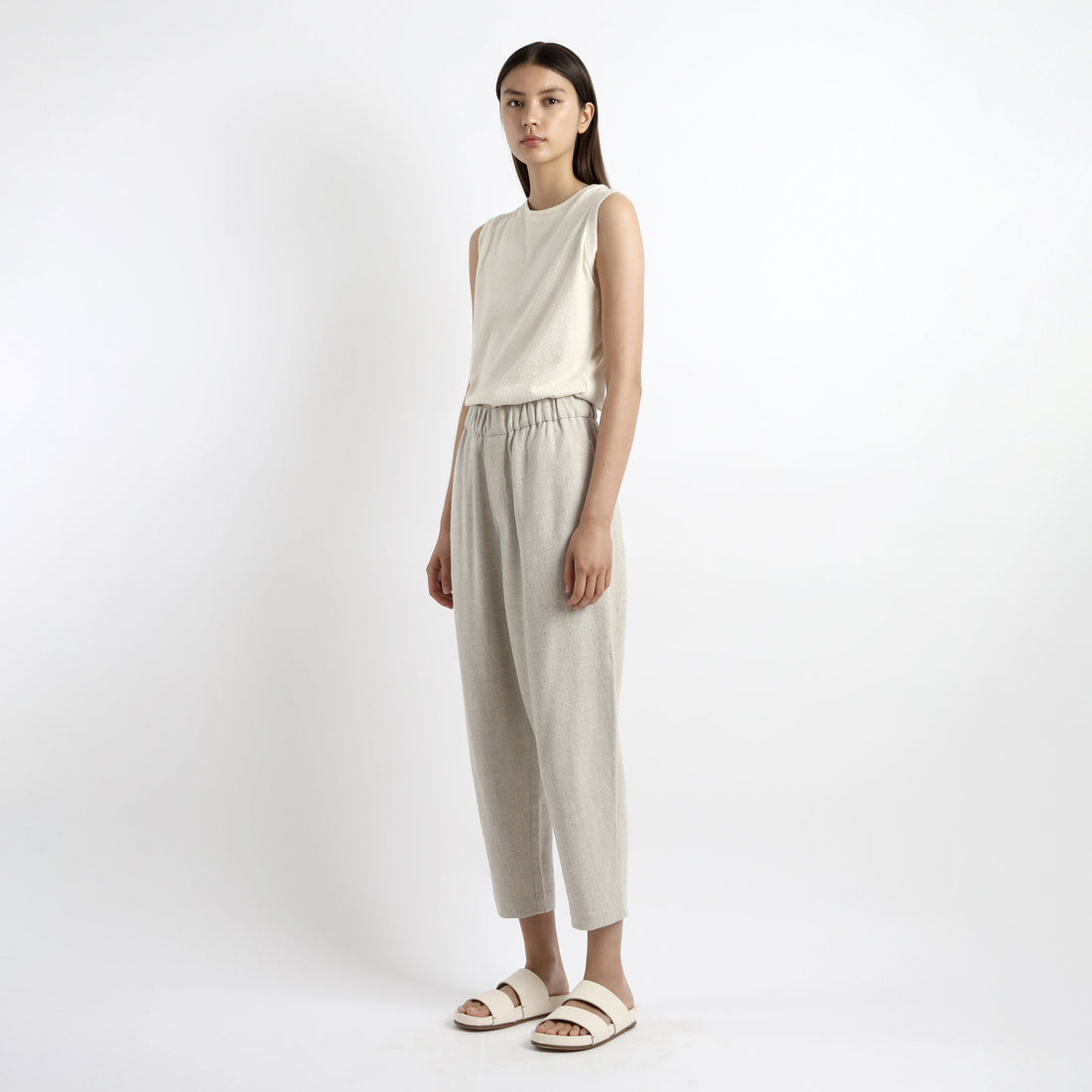 Signature Elastic Pull-Up Trouser - Classic Edition - Oatmeal